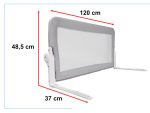 Bezpečnostná bránka zábrana postele 120cm sivá – Obrázok 3