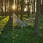 Záhradná hojdacia sieť boho mesh tassel 200cm sivá – Obrázok 8