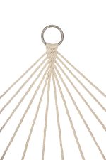 Záhradná hojdacia sieť boho mesh tassel 200cm ecru – Obrázok 4