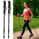 Nordic walking palice skladacie 2 kusy čierne – Obrázok 7
