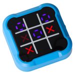 Kruhový kríž kríž elektronická logická hra tic tac toe prenosná konzola modrá – Obrázok 5