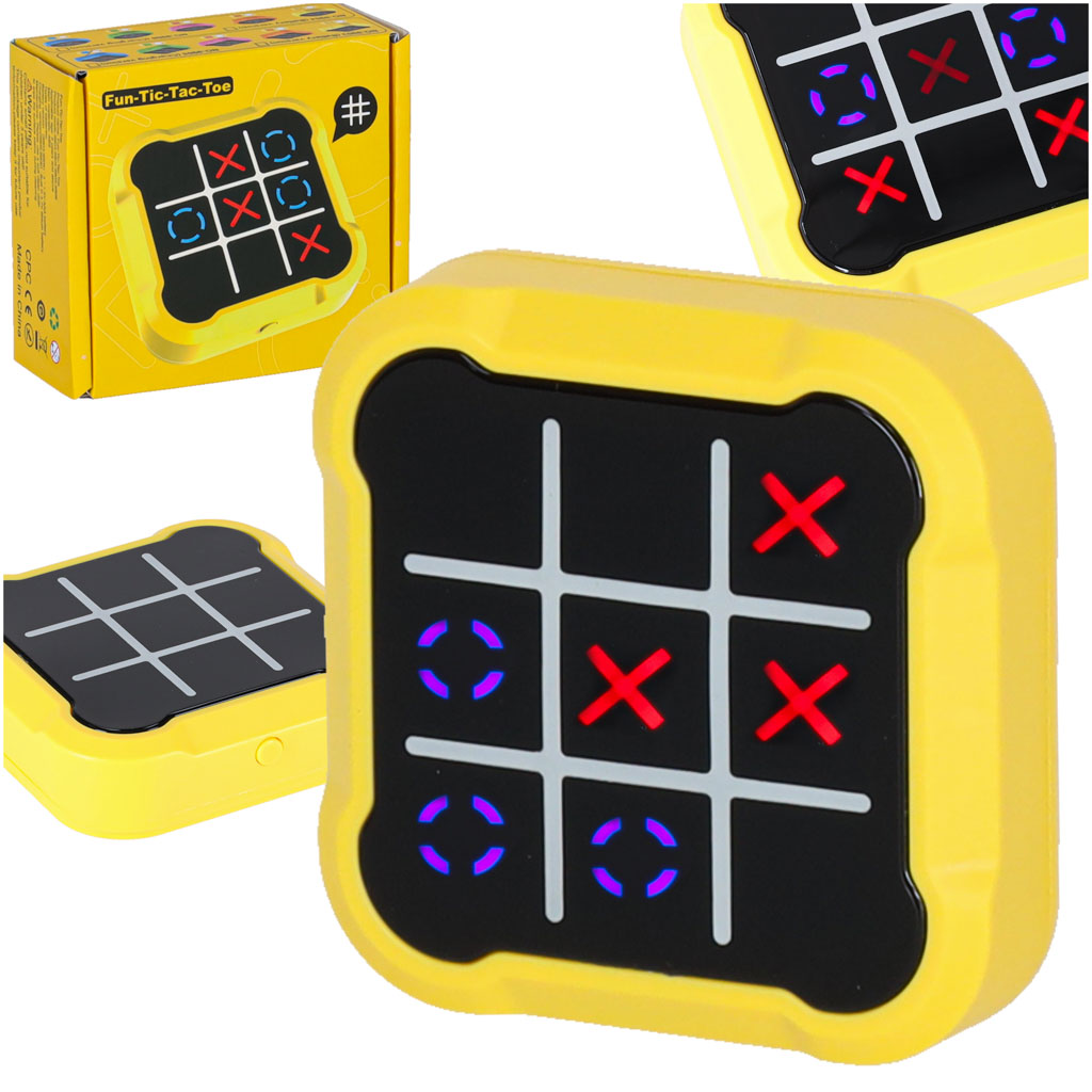 Kolko-krzyzyk-gra-elektroniczna-logiczna-tic-tac-toe-konsola-przenosna-zolta-174436 Kolo krížov elektronická logická hra tic tac toe konzola prenosná žltá – Obrázok 1