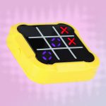 Kolo krížov elektronická logická hra tic tac toe konzola prenosná žltá – Obrázok 8