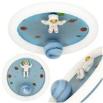 LED stropné svietidlo plafón pre detskú izbu stmievateľné LUMELA + diaľkové ovládanie astronaut