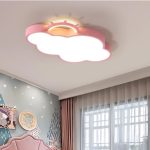 LED stropné svietidlo plafón pre detskú izbu stmievateľné LUMELA + diaľkové ovládanie cloud pink