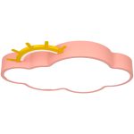 LED stropné svietidlo plafón pre detskú izbu stmievateľné LUMELA + diaľkové ovládanie cloud pink – Obrázok 3