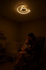 LED stropné svietidlo do detskej izby stmievateľné LUMELA + diaľkové ovládanie moon white – Obrázok 3