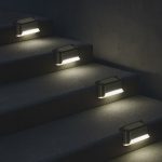 Solárna záhradná vonkajšia LED schodisková lampa súmrakový senzor 8 kusov – Obrázok 9