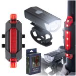 LED svietidlo na bicykel zadné-predné sada USB – Obrázok 9
