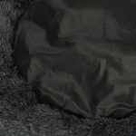 Plyšový vankúš pre psa 100 cm tmavo sivý – Obrázok 5
