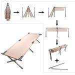 Skladacia turistická poľná posteľ kanada khaki – Obrázok 6