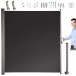 Markíza na bočnú terasu LUARO sťahovacia 180 x 400 cm sivá – Obrázok 2