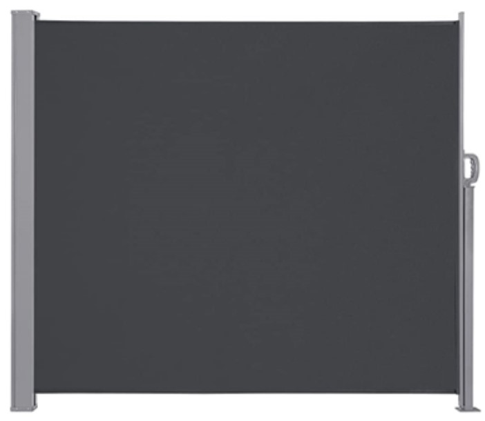 Markiza-boczna-tarasowa-parawan-zwijana-180-szary-163972 Markíza na bočnú terasu LUARO sťahovacia 180 x 400 cm sivá – Obrázok 1