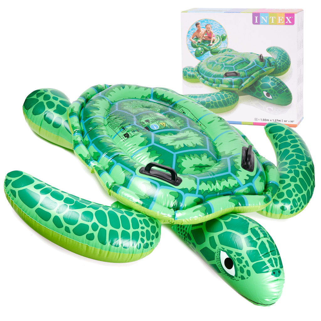 KX5576 Materac dmuchany do pływania ponton żółw INTEX 150cm Nafukovací plavecký matrac korytnačka pontón INTEX 150cm – Obrázok 1