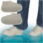Nepremokavé chrániče topánok wellingtons M sivá veľkosť 35-38