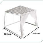 Stan záhradný párty pavilón komerčný altánok biely 2,4X2,4 m – Obrázok 6