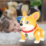 Pes pes interaktívny robot Corgi svietiace uši hudba – Obrázok 8