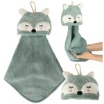 Detský uterák na ruky pre materské školy 42x25cm modrá líška – Obrázok 6