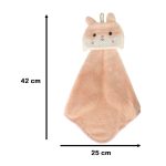 Detská detská osuška na ruky 42x25cm ružový králik – Obrázok 5