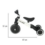 Trojkolka Fix Mini bežecká trojkolka 3v1 s pedálmi biela – Obrázok 13