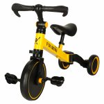 Trojkolka Fix Mini bežecká trojkolka 3v1 s pedálmi žltá – Obrázok 6