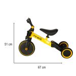 Trojkolka Fix Mini bežecká trojkolka 3v1 s pedálmi žltá – Obrázok 13