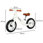 Trojkolka Fix Balance PRO cross-country bicykel biela – Obrázok 3