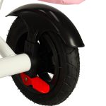 Trojkolka Fix V3 trojkolka 3v1 kočík bicykel 360 otočné voľné koleso ružová – Obrázok 12
