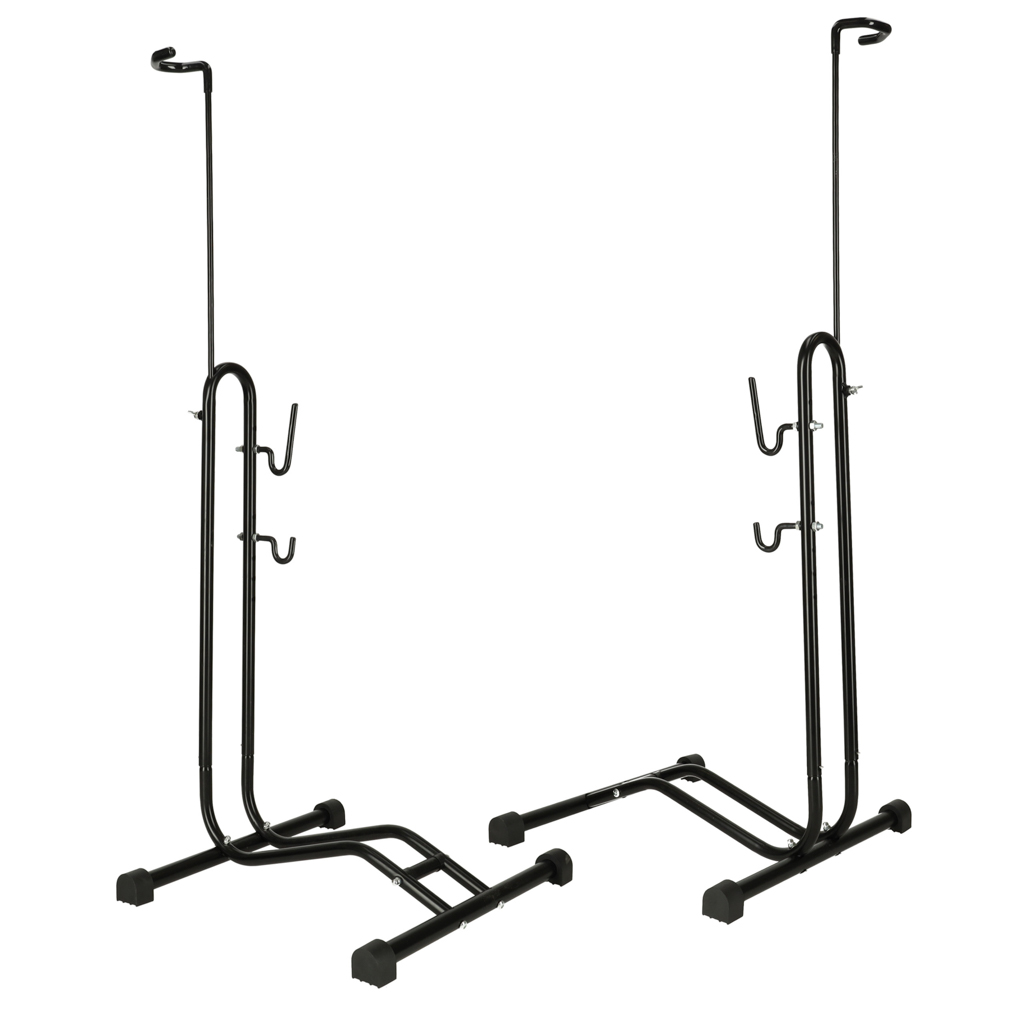 Stojak-na-rower-pojedynczy-wysoki-mocny-metalowy-czarny-143136 Stojan na bicykel jednoduchý vysoký pevný kovový čierny – Obrázok 1