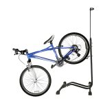 Stojan na bicykel jednoduchý vysoký pevný kovový čierny – Obrázok 6
