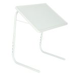 Sklopný bočný stolík na notebook 52 x 40 cm biely – Obrázok 3