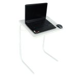 Sklopný bočný stolík na notebook 52 x 40 cm biely – Obrázok 6