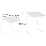 Sklopný bočný stolík na notebook 52 x 40 cm biely – Obrázok 8