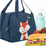 Termoizolačná taška na raňajky obed fox orange – Obrázok 7