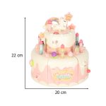Narodeninová torta nahromadená na rezanie suchý zips hudba svetlo kuchyňa 16 kusov ružová – Obrázok 18