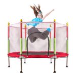 Detská záhradná trampolína 140 cm červená – Obrázok 2