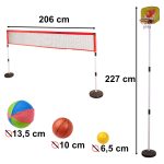 Športový set 5v1 bedminton basketbal volejbal tenis frisbee – Obrázok 3
