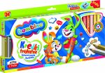 BAMBINO Trojhranné ceruzky v drevenom rámčeku 24 farieb + orezávátko