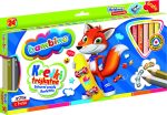 BAMBINO Trojhranné ceruzky v drevenom rámčeku 24 farieb + orezávátko – Obrázok 3