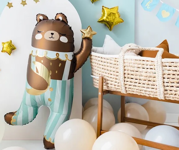 Balon-foliowy-Mis-55cm-x-90cm-132329 Fóliový balón Medvedík 55cm x 90cm – Obrázok 1