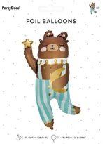 Fóliový balón Medvedík 55cm x 90cm – Obrázok 2