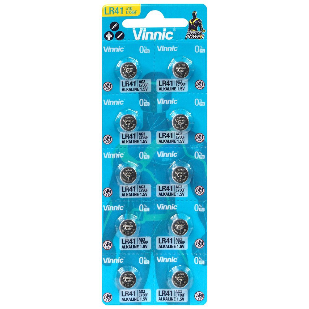 Bateria-guzikowa-Vinnic-LR41-LR736-cena-za-10-szt-133768 Gombíková batéria Vinnic LR41 LR736 cena za 10 kusov. – Obrázok 1