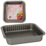 Plech na pečenie na nákypy, koláče, pizzu 24 cm x 24 cm sivý – Obrázok 6