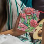 CANDELLANA Sada farieb a štetcov na vyfarbovanie obrázkov 3D kvety pivonky – Obrázok 2