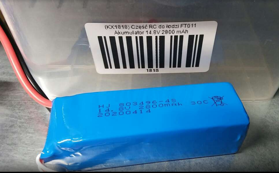 Czesc-RC-do-lodzi-FT011-Akumulator-14-8V-2800-mAh-923071 RC čln časť FT011 Batéria 14,8V 2800 mAh – Obrázok 1