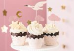 Ozdoby do košíčkov na muffiny - Bocian 11cm-12cm 7 kusov – Obrázok 2