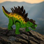 Dinosaurus RC Stegosaurus na diaľkové ovládanie chodí svieti revú – Obrázok 9