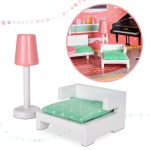 Drevený domček pre bábiky + nábytok pastel 117cm – Obrázok 12