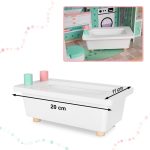 Drevený domček pre bábiky + nábytok pastel 117cm – Obrázok 13