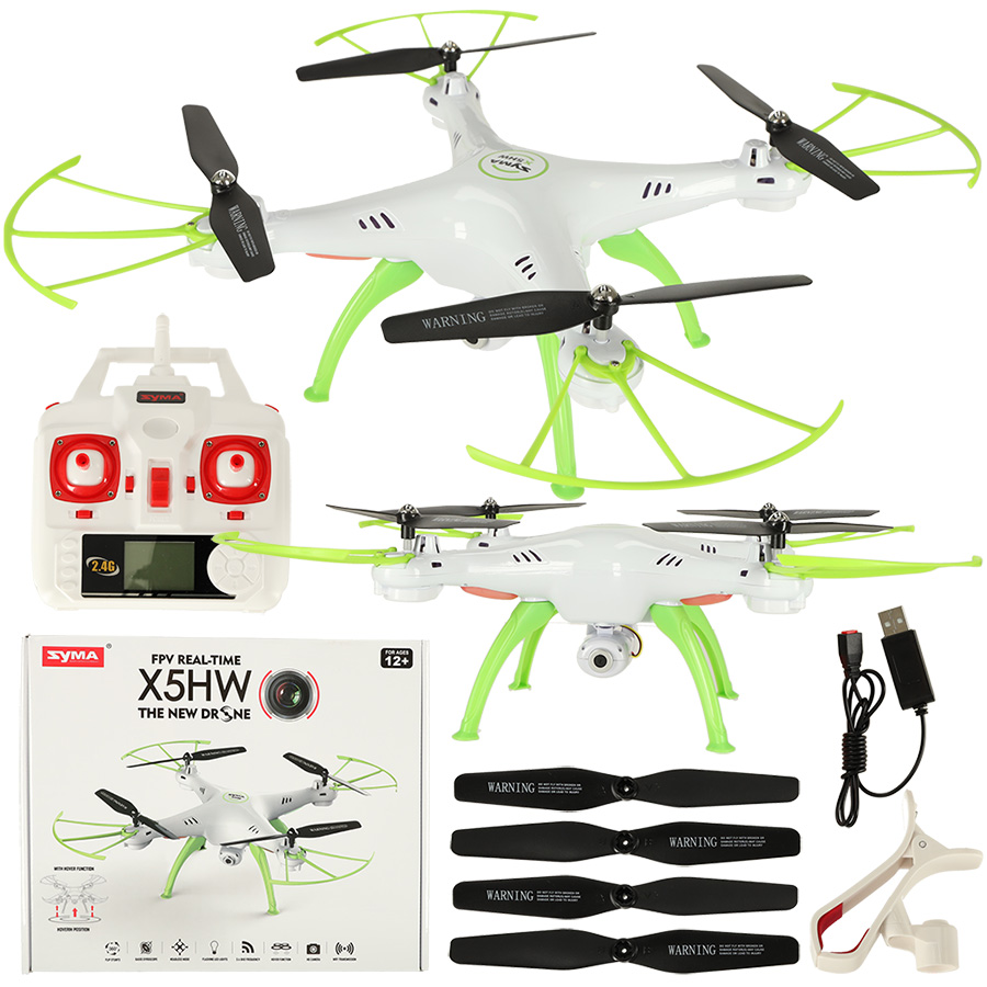 Dron-RC-Syma-X5HW-2-4GHz-Kamera-Wi-Fi-bialy-137251 Syma X5HW 2,4GHz RC dron Wi-Fi kamera biela – Obrázok 1